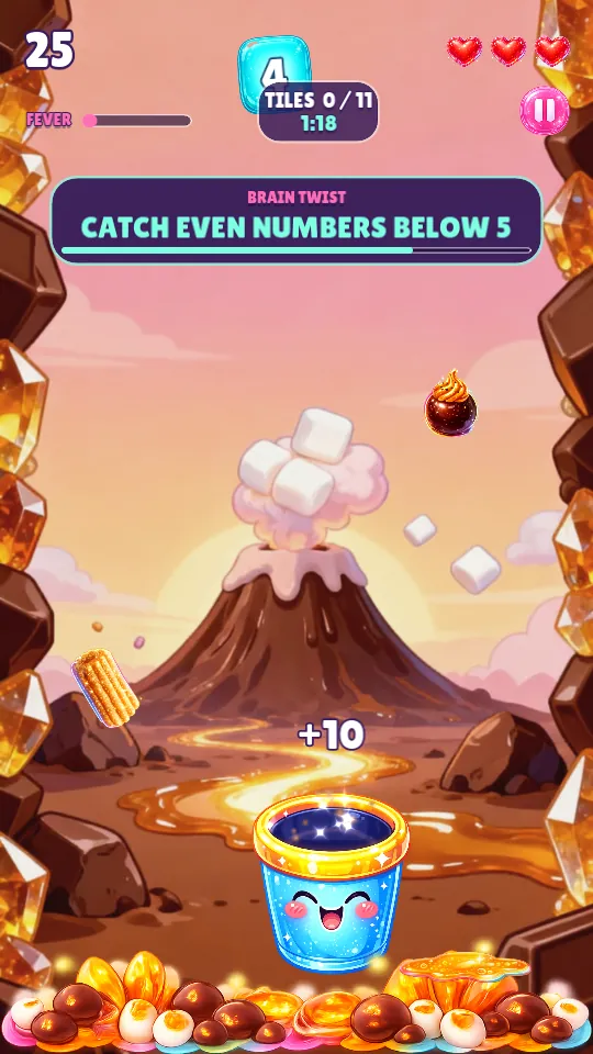 Two rules at once: even numbers below 5