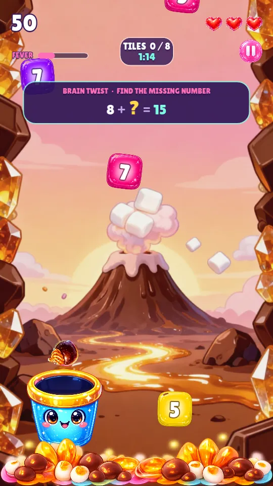 Find the missing number: 8 + ? = 15